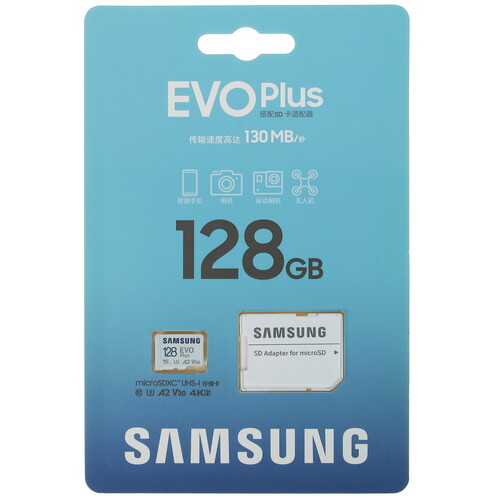 Купить Карта памяти Samsung EVO Plus microSDXC 128 ГБ [MB-MC128KA/CN] в интернет-магазине DNS. Характеристики, цена  | 5038201.