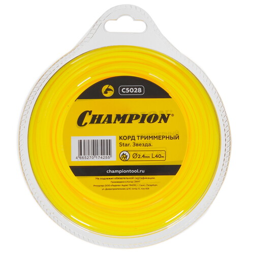Купить Леска для триммеров Champion Star C5028 в интернет-магазине DNS. Характеристики, цена Champion Star C5028 | 1215867.