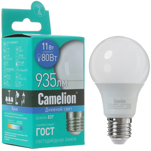 Купить Лампа светодиодная Camelion LED11-A60/865/E27 в интернет-магазине DNS. Характеристики, цена Camelion LED11-A60/865/E27 | 5324762.