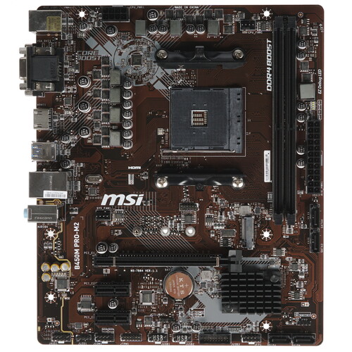 Купить Плата MSI AM4 B450 B450M PRO-M2 2xDDR4 1xPCI-Ex16 HDMI/DVI/Dsub SATA3 M2 USB3 mATX в интернет-магазине DNS. Характеристики, цена  | 1275063.