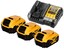 Набор аккумуляторов с зарядным устройством DeWalt DCB1104P3 XR FLEXVOLТ 18/54V [АКБ: 3 шт x 5 А*ч, 18 В, ток заряда max 4 А]