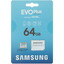 Карта памяти Samsung EVO Plus microSDXC 64 ГБ [MB-MC64KA/CN] [A1, UHS Class 1, Video Class 10, чтение - 130 Мбайт/сек]