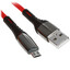 Кабель KEYRON micro USB-B - USB Type-A красный 1.5 м [форма - круглая, оплетка - нейлоновая, 3 А, металлический корпус разъемов, 1 шт]
