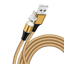 Кабель DEXP Lightning 8-pin - USB Type-A золотистый [USB 2.0, форма - круглая, оплетка - нейлоновая, 2.1 А, 10.5 Вт, металлический корпус разъемов, 1 шт]