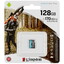 Карта памяти Kingston Canvas Go! Plus microSDXC 128 ГБ [SDCG3/128GBSP] [A2, Class 10, UHS Class 3, Video Class 30, запись - 90 Мбайт/сек, чтение - 170 Мбайт/сек]