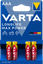 Батарейка Varta Longlife Power Max AAA (LR03/FR03) [щелочная (LR), 1.5 В, 4 шт]