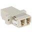 Адаптер оптический проходной Hyperline FA-P11Z-DLC/DLC-N/WH-BG [MM, LC-LC, Duplex, UPC, корпус: пластик]
