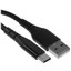 Кабель DEXP USB Type-C - USB Type-A черный [USB 2.0, форма - круглая, оплетка - нейлоновая, 3 А, металлический корпус разъемов, 1 шт]