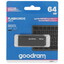 Память USB Flash 64 ГБ Goodram UME3 [UME3-0640K0R11] [USB 3.2 Gen 1/USB Type-A, до 60 Мбайт/сек, монолит с колпачком, пластик]