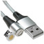 Кабель DEXP micro USB-B - USB Type-A серебристый 1 м [форма - круглая, оплетка - нейлоновая, 2.1 А, 10.5 Вт, металлический корпус разъемов, 1 шт]