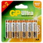 Батарейка GP Ultra AA (LR6/ER14505/FR6/R6P) [щелочная (LR), 1.5 В, 12 шт]