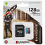 Карта памяти Kingston Canvas Go! Plus microSDXC 128 ГБ [SDCG3/128GB] [Class 10, запись - 90 Мбайт/сек, чтение - 170 Мбайт/сек]