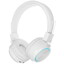 Беспроводные/проводные наушники DEXP BT-212  белый 2019 [накладные, проводной, Bluetooth 5.0, кабель - 1 м, до 10 ч, 20 Гц - 20000 Гц, 32Ω, подсветка - разноцветная]