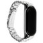 Ремешок Aceline для Xiaomi Mi Smart Band 5/ 6/ Amazfit Band 5 серебристый [блочный, застежка - бабочка, нержавеющая сталь, 1 шт]