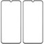Защитное стекло Aceline для экрана Samsung Galaxy A24/ F34/ M34 [2.5D, олеофобное покрытие, цвет рамки - черный, в комплекте: 2 шт]