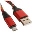 Кабель DEXP micro USB-B - USB Type-A разноцветный [USB 2.0, форма - круглая, оплетка - экокожа, 2 А, металлический корпус разъемов]