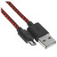 Кабель PERO micro USB-B - USB Type-A красный 1 м [форма - круглая, оплетка - нейлоновая, 2 А, 1 шт]