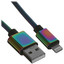 Кабель DEXP Lightning 8-pin - USB Type-A разноцветный [USB 2.0, форма - круглая, оплетка - стальная, 3 А, металлический корпус разъемов, 1 шт]