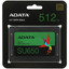 512 ГБ 2.5" SATA накопитель ADATA SU650 [ASU650SS-512GT-R] [SATA, чтение - 520 Мбайт/сек, запись - 450 Мбайт/сек, 3D NAND, TBW - 280 ТБ]