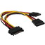 Переходник для питания FinePower Sata 15-pin - 2 x Sata 15-pin [SATA Power (15 pin) - SATA Power (15 pin) x2, 150 мм]