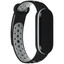 Ремешок Aceline для Xiaomi Mi Smart Band 5/ 6/ Amazfit Band 5 черный/серый [перфорированный, спортивный, застежка - pin-and-tuck, силикон, 1 шт]