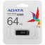 Память USB Flash 64 ГБ ADATA UR340 [AROY-UR340-64GBK] [USB 3.2 Gen 1/USB Type-A, до 100 Мбайт/сек, монолит, металл]