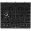 Газовая варочная поверхность Gorenje GW6D42CLB [конфорок - 4 шт, решетки - чугун, панель - эмалированная сталь, электроподжиг, газ-контроль, черный]