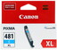 Картридж Canon CLI-481C XL голубой [МФУ, принтер, оригинальный, 519 страниц, 1 шт]