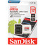 Карта памяти SanDisk Ultra microSDXC 128 ГБ [SDSQUA4-128G-GN6MA] [A1, Class 10, UHS Class 1, запись - 45 Мбайт/сек, чтение - 120 Мбайт/сек]