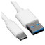 Кабель KEYRON USB Type-C - USB Type-A белый [USB 3.2 Gen 1, форма - круглая, оплетка - TPE, 3 А, 1 шт]
