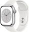 Смарт-часы Apple Watch Series 8 45 mm [корпус - серебристый, ремешок - белый, 1.9", OLED, 484x396, IP6X, Bluetooth, NFC, Wi-Fi, для iOS 16 и выше]