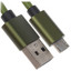 Кабель DEXP micro USB-B - USB Type-A зеленый [USB 2.0, форма - круглая, оплетка - ПВХ, 2.1 А, 10.5 Вт, металлический корпус разъемов, 1 шт]