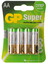 Батарейка GP Super AA (LR6/ER14505/FR6/R6P) [щелочная (LR), 1.5 В, 4 шт]
