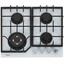 Газовая варочная поверхность Midea MG643TGW [конфорок - 4 шт, решетки - чугун, панель - закаленное стекло, электроподжиг, газ-контроль, белый]