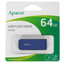 Память USB Flash 64 ГБ Apacer AH334 [AP64GAH334U-1] [USB 2.0/USB Type-A, выдвижной (слайдер), пластик]