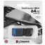Память OTG USB Flash 64 ГБ Kingston DataTraveler 80M [DT80M/64GB] [USB 3.2 Gen 1/USB Type-C, до 200 Мбайт/сек, выдвижной (слайдер), пластик]
