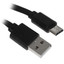 Кабель FinePower USB Type-C - USB Type-A черный [USB 2.0, форма - плоская, оплетка - ПВХ, 2 А, 10 Вт, 1 шт]