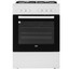 Комбинированная плита Beko FSM62120DW белый [конфорок газовых - 4 шт, духовка - 66 л, покрытие - эмалированная сталь, электроподжиг, газ-контроль конфорок]