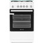 Газовая плита De Luxe 5040.40Г (КР) ЧР белый [конфорок - 4 шт, духовка - 46 л, электроподжиг, газ-контроль панели, гриль, чугунные решетки, 50 см x 85 см x 50 см]