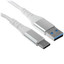 Кабель DEXP USB Type-C - USB Type-A белый [USB 2.0, форма - круглая, оплетка - нейлоновая, 3 А, металлический корпус разъемов, 1 шт]