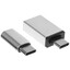 Переходник DEXP micro USB-B, USB Type-A - USB Type-C серебристый [OTG, 2 шт]