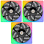 Комплект вентиляторов Thermaltake TOUGHFAN 14 RGB High Static Pressure Radiator Fan [CL-F136-PL14SW-A] белый [140 x 140 мм, 9 pin USB 2.0, 500 об/мин - 2000 об/мин,  - 30.7 дБ, в комплекте - 3]