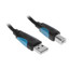Кабель Vention USB Type-B 4-pin - USB Type-A черный [USB 2.0, форма - круглая, оплетка - ПВХ, 1 шт]