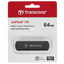 Память USB Flash 64 ГБ Transcend JetFlash 750 [TS64GJF750K] [USB 3.2 Gen 1/USB Type-A, до 130 Мбайт/сек, монолит с колпачком, пластик]