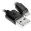 Кабель FinePower Lightning 8-pin - USB Type-A черный 1 м [форма - круглая, оплетка - ПВХ, 1 А, 5 Вт, 1 шт]