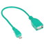 Кабель DEXP micro USB-B - USB Type-A зеленый 0.15 м [OTG, форма - круглая, 1 шт]