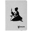 6" Чехол-книжка Vivacase Girl для любых моделей серый [материал - текстиль/пластик, застежка - резинка]