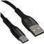 Кабель KEYRON USB Type-C - USB Type-A черный 1.5 м [форма - круглая, оплетка - нейлоновая, 3 А, металлический корпус разъемов, 1 шт]