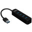 USB-разветвитель DEXP TWU3 [USB 3.2 Gen 1 Type-A х 4, кабель - 15 см, корпус черный]