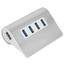 USB-разветвитель DEXP M3H4 [USB 3.2 Gen 1 Type-A х 4, кабель - 100 см, корпус серебристый]